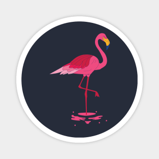 Flamingo testing the water Magnet